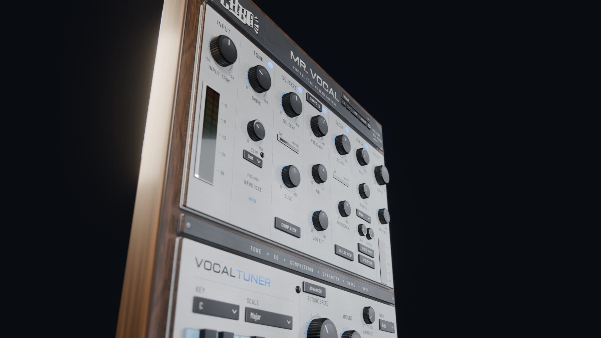 Mr. Vocal plugin in a walnut casing
